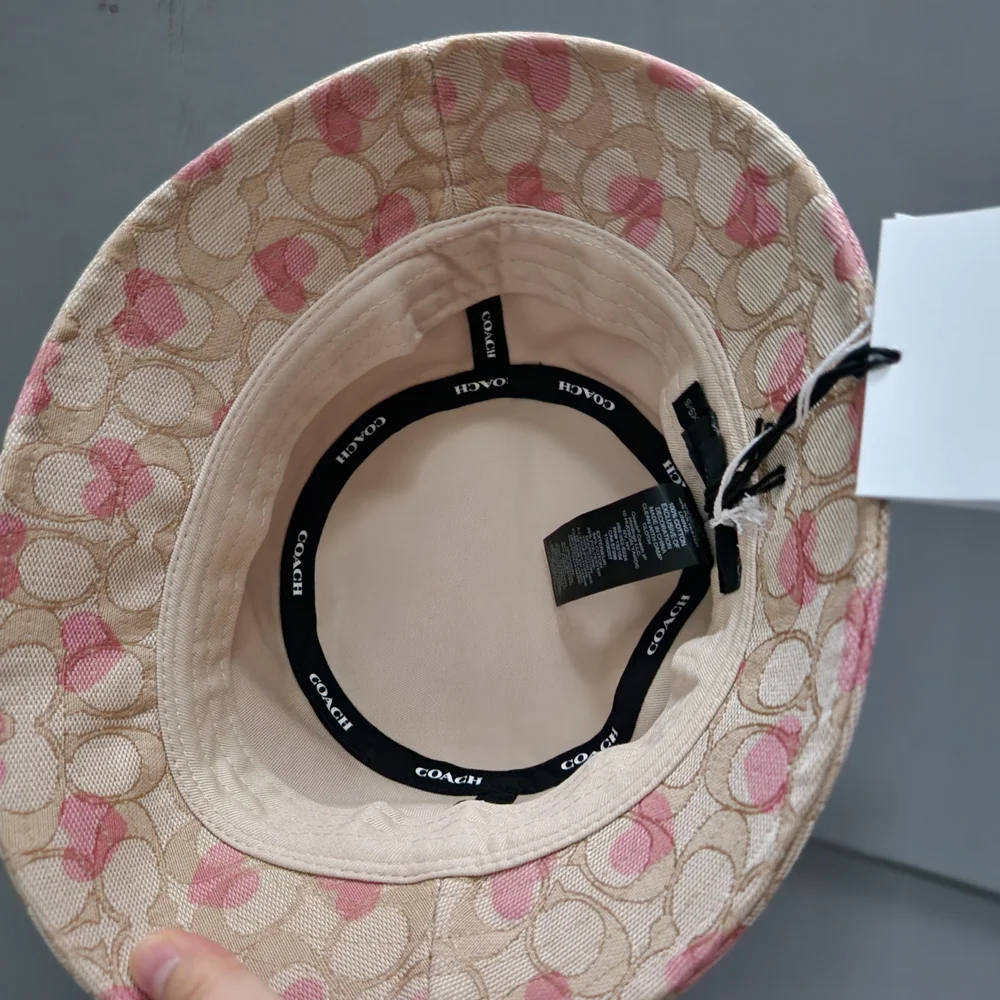 Coach Pink and Beige Patterned Hat XS/S - Picture 2 of 5